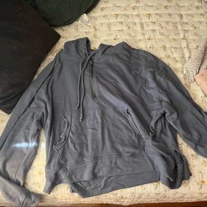 Blue Quarter Zip Up Sweatshirt